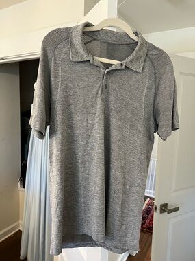 lululemon athletica Men's Heather Gray Polo Shirt